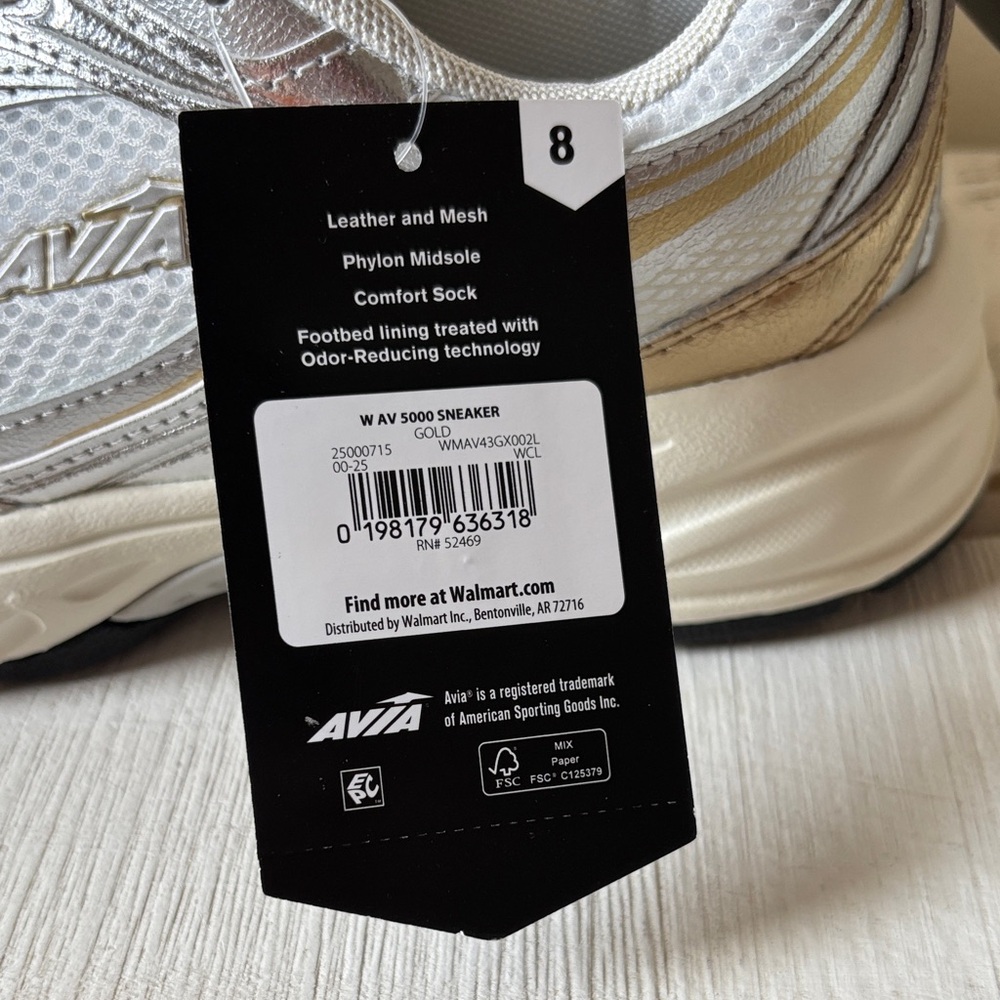 Mixed Metallic Silver, Gold and White Athletic Sneakers (AVIA 5000) - Picture 6 of 6